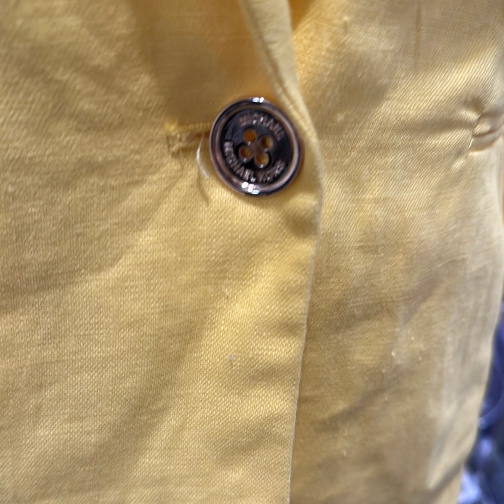 MICHAEL Michael Kors Yellow Linen Blazer - Picture 6 of 16